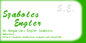 szabolcs engler business card